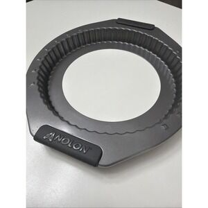 Anolon Tart Quiche Pan Replacement Outer Ring Cradle Silicone Handles Gray. 5266